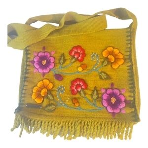 Alma Soul made in Peru Lambswool Limegreen Crossbody Satchel Bag